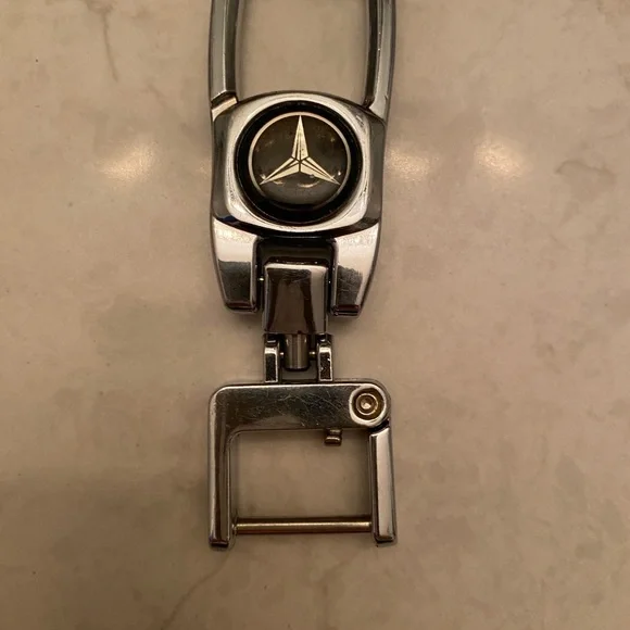 Mercedes Benz Silver Keychain with Black Accent - Picture 2 of 7